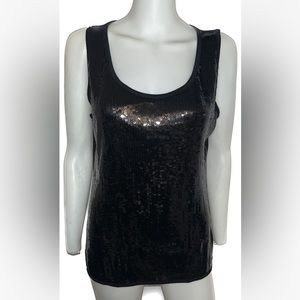 Womens sequin sleeveless top size L